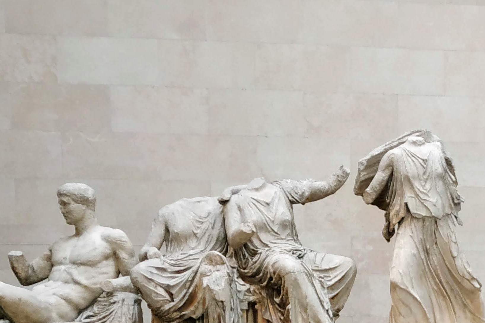 Section of the Elgin Marbles at the British Museum, photographed in 2019.