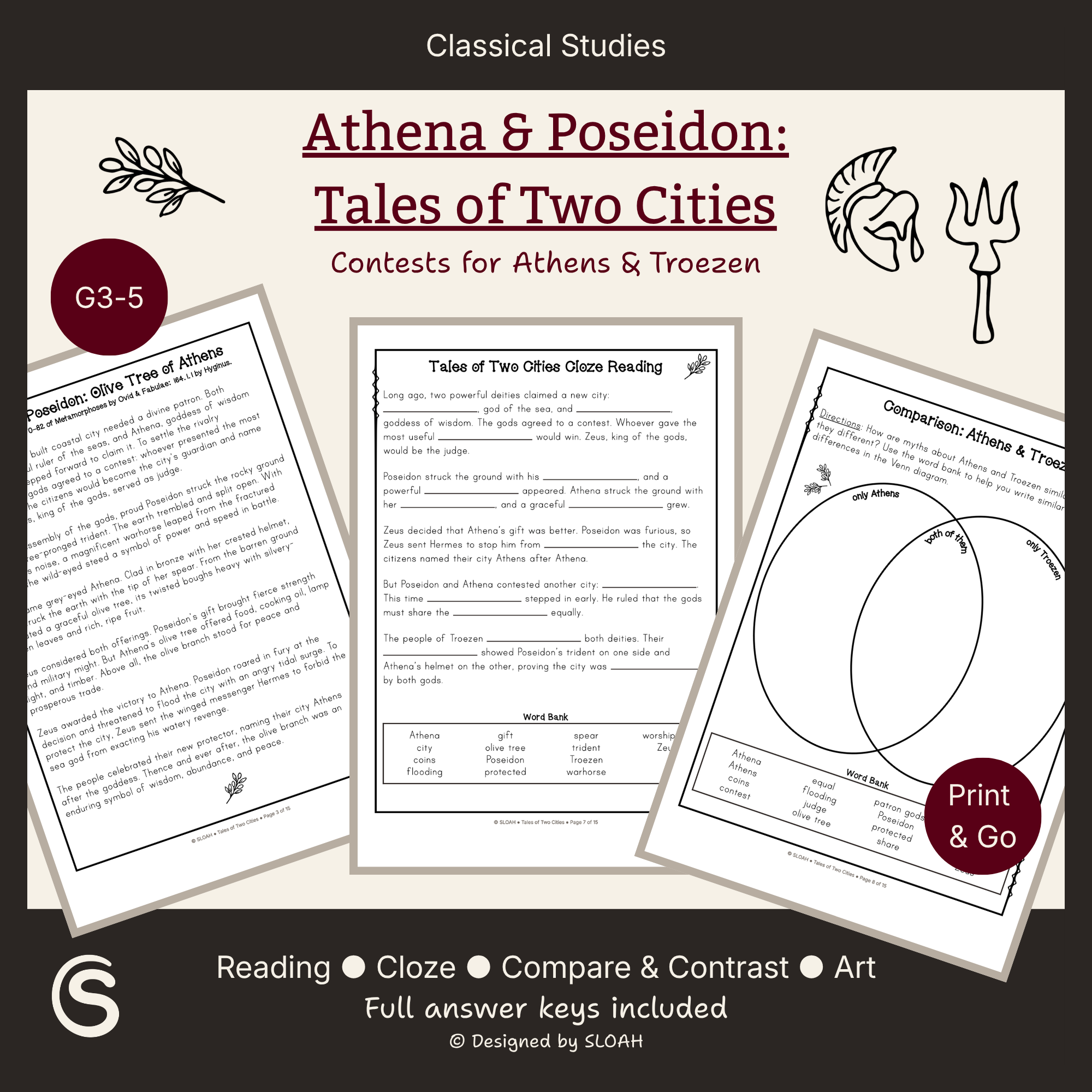 Athena & Poseidon: Tales of Two Cities teaching packet.