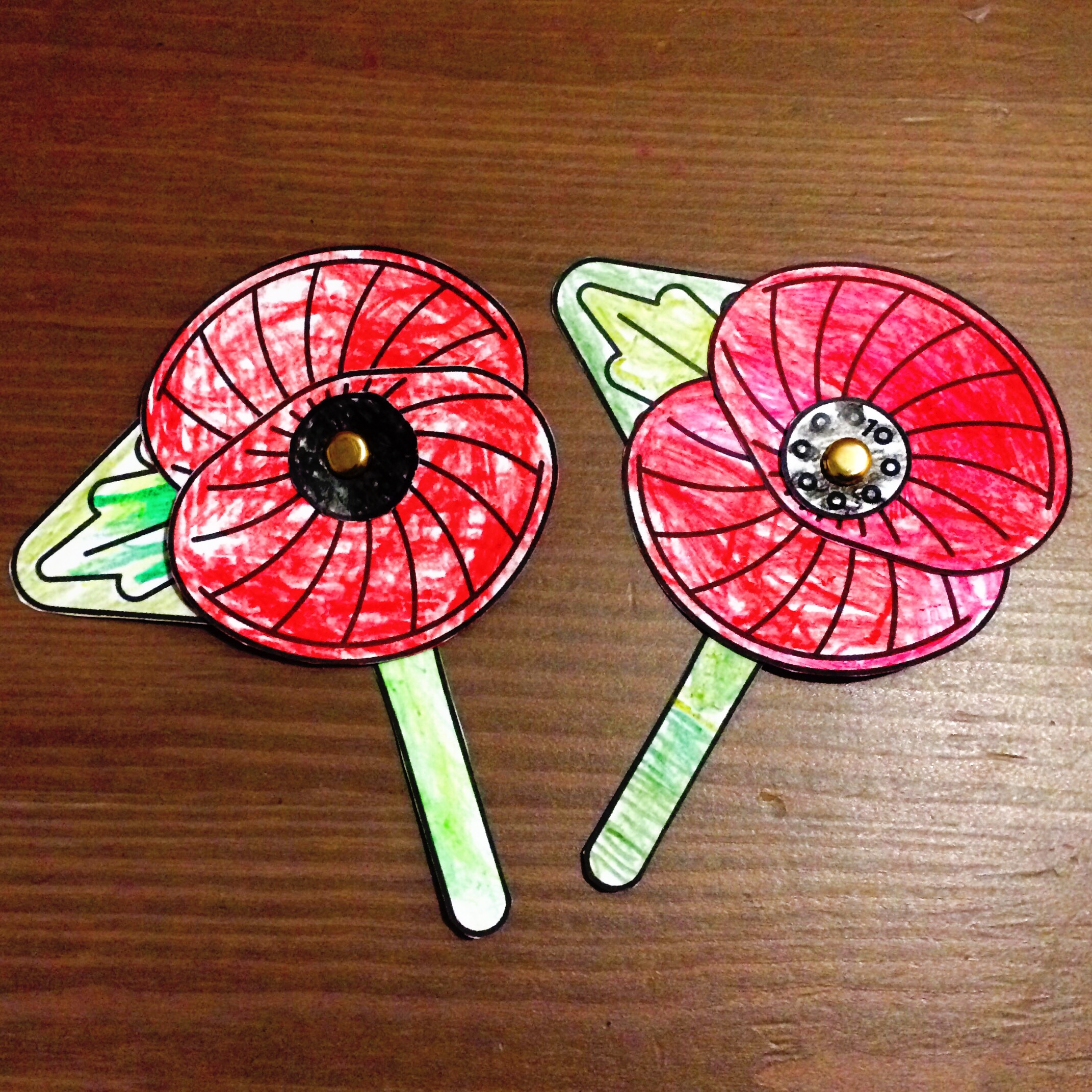We Will Remember Them; split pin red poppies.