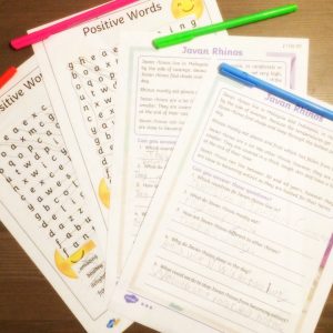 Worksheets to accompany Ronald the Rhino eBook.