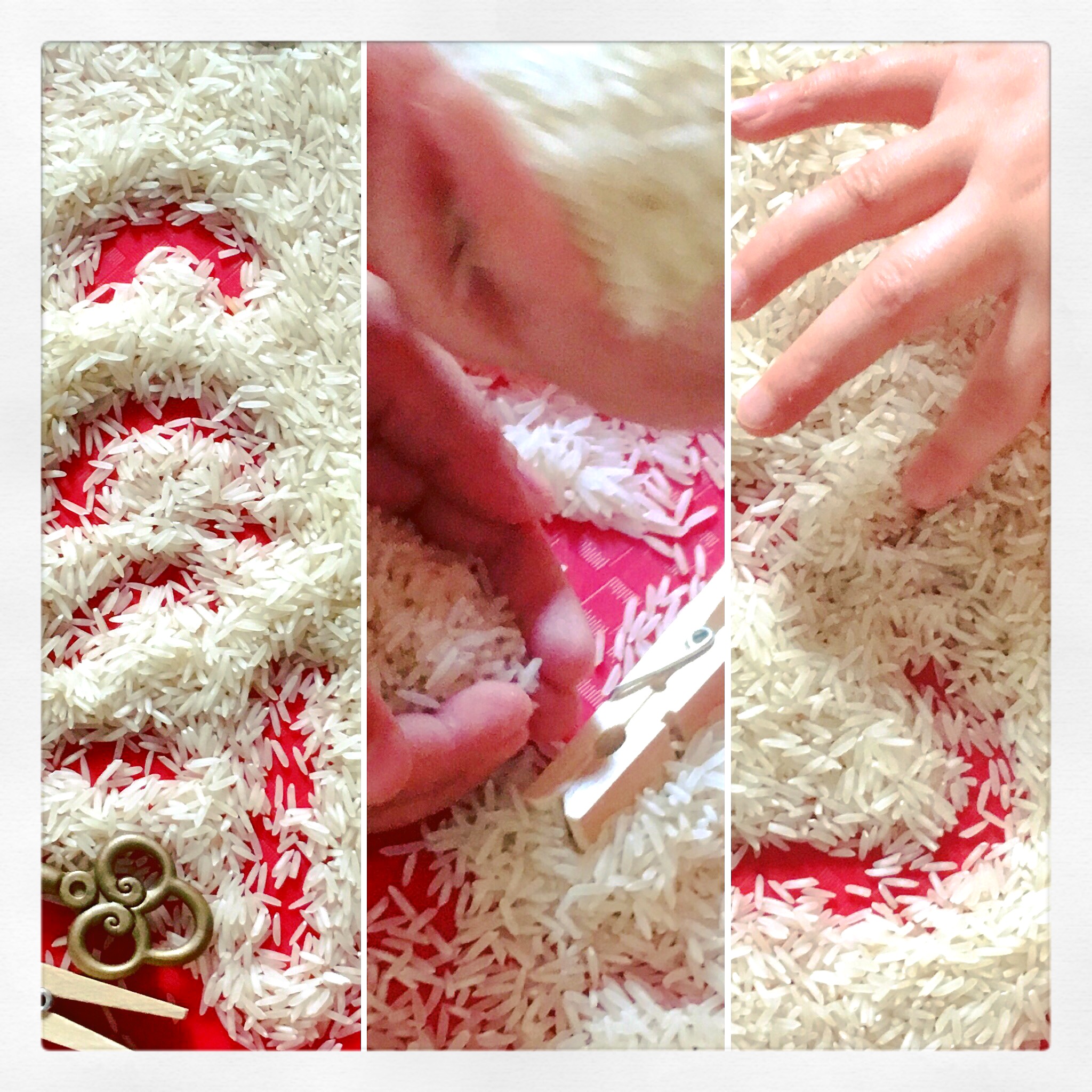Rice sand tray.