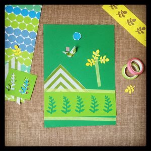 Collage with Veemcdee Packs by Post art materials.