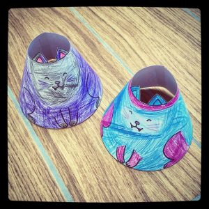 Cone people Hallowe'en cats!