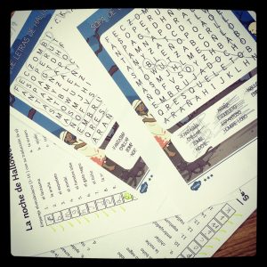 Spanish worksheets for Hallowe'en.