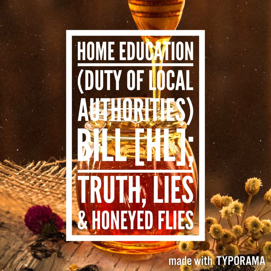 Home Education Bill; Truth, Lies & Honeyed Flies.
