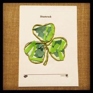 St Patrick's Day shamrock collage.
